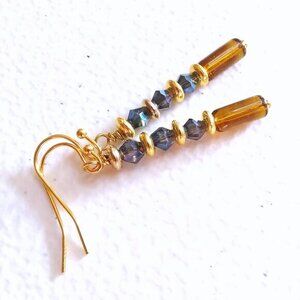 Handmade: Stick Earrings! Slim Beaded & Lightweight ~ Each Pair is different!